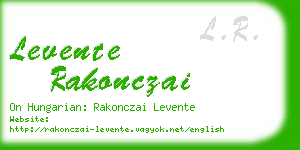 levente rakonczai business card